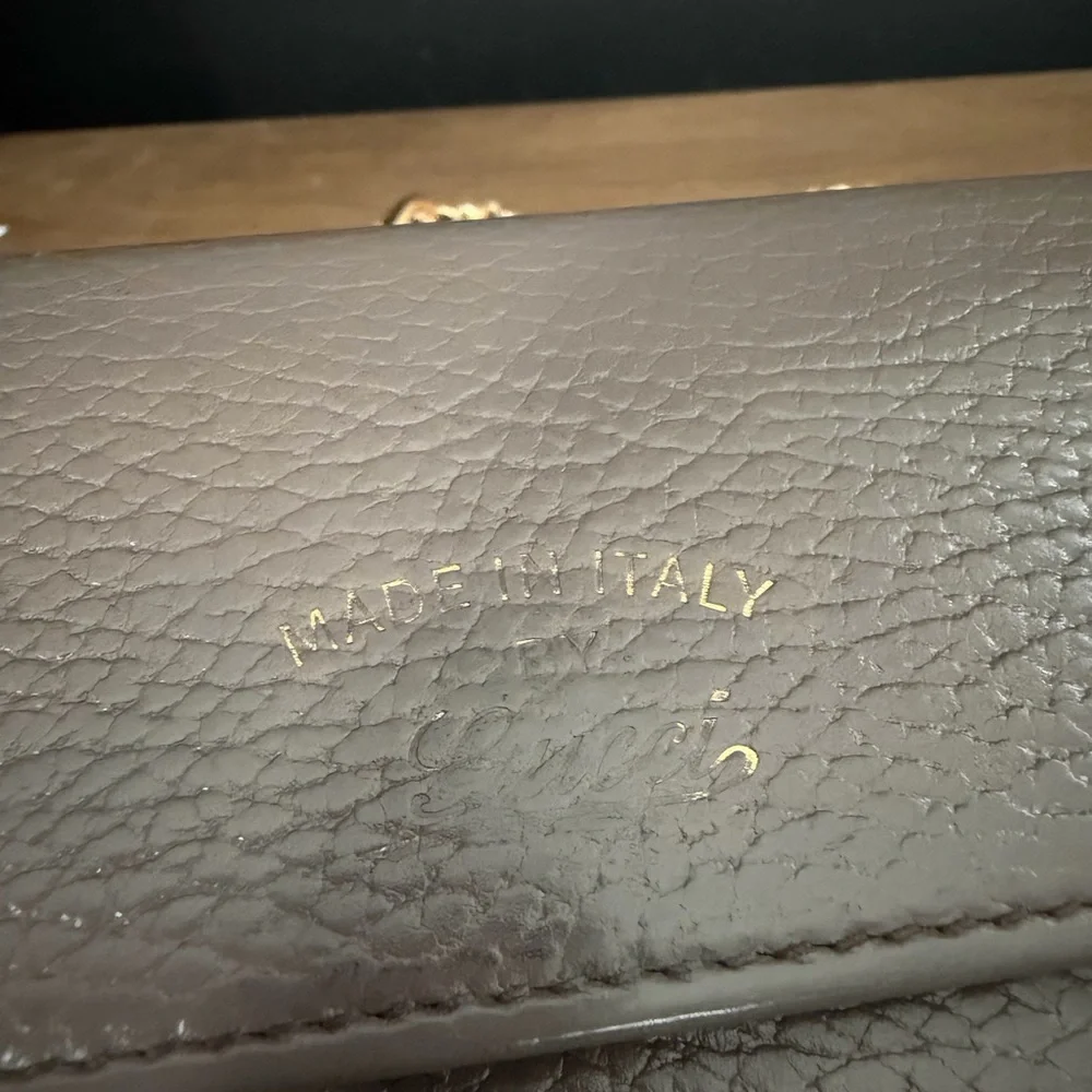 Leather Chain Strap Crossbody Bag in Black - Picture 3 of 9